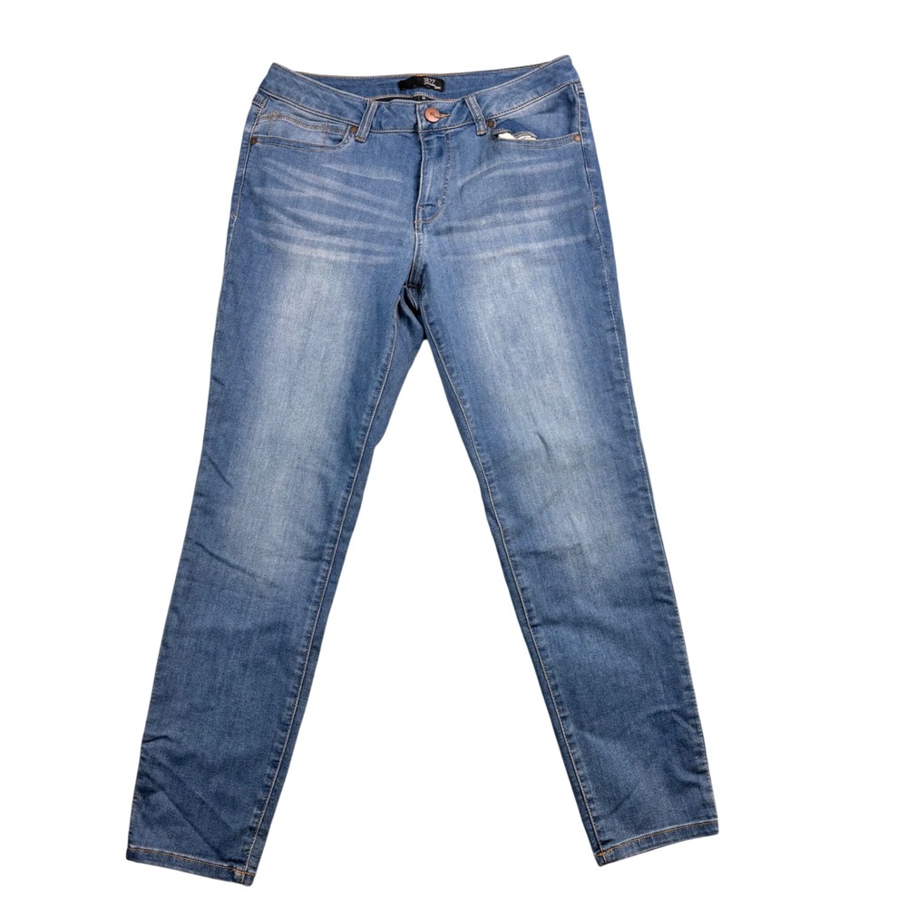 1822 Denim Womens Size 12 Skinny Jeans Medium Wash Blue RN 147136 Stretch